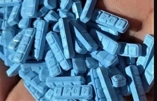 Xanax blue bars imprinted B707